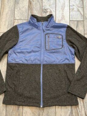 The North Face girls youth XL 18 purple/gray fleece jacket